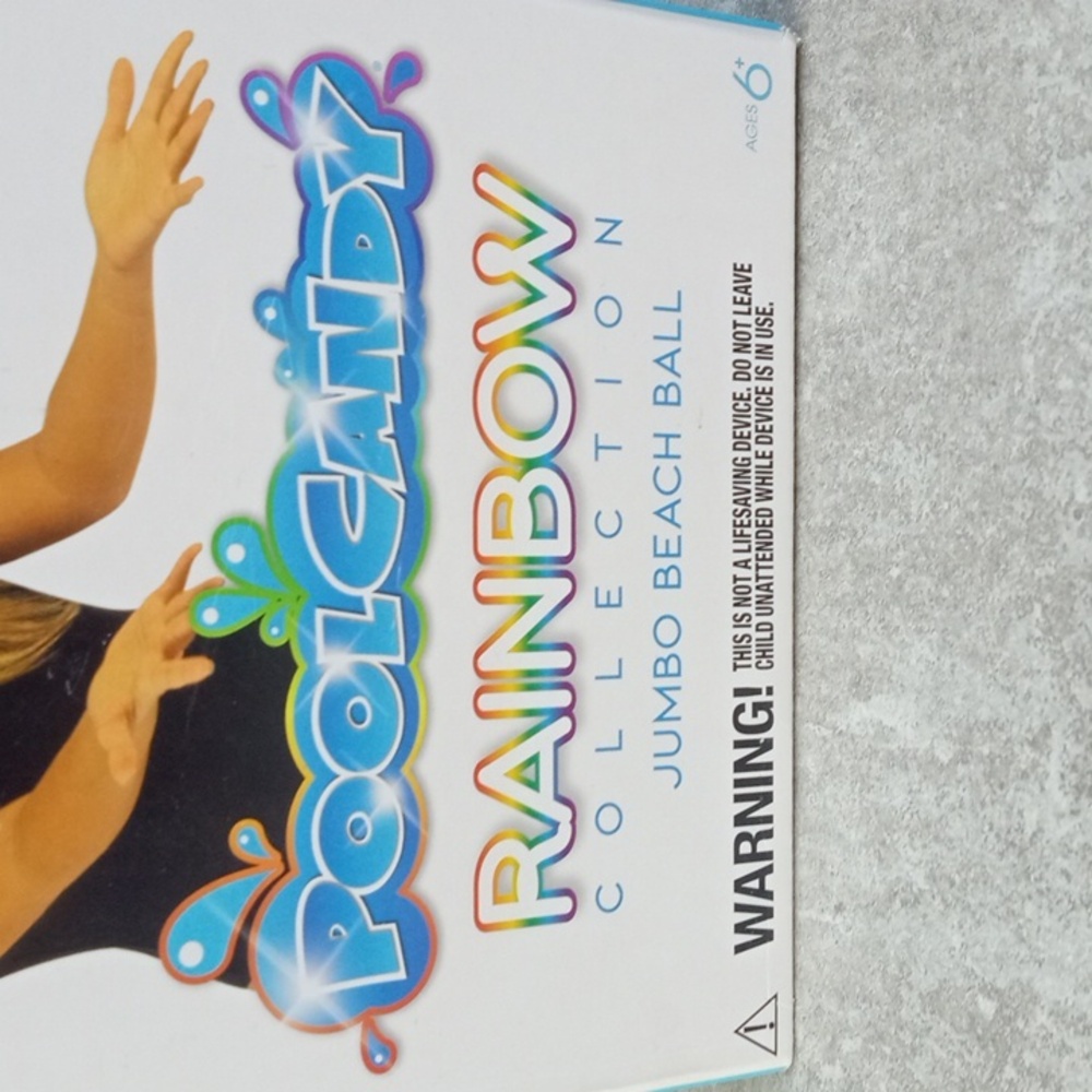 ⛱️ 🍒 Pool Candy Rainbow Jumbo Beach Ball - Picture 3 of 4